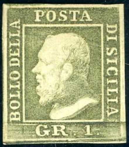 1859 - 1 grano verde oliva scuro, ... 