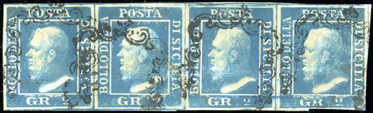 1859 - 2 grana cobalto, II tavola ... 