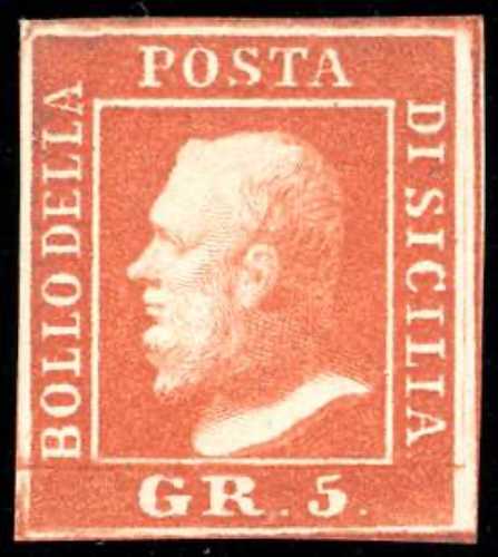 1859 - 5 grana vermiglio vivo, II ... 