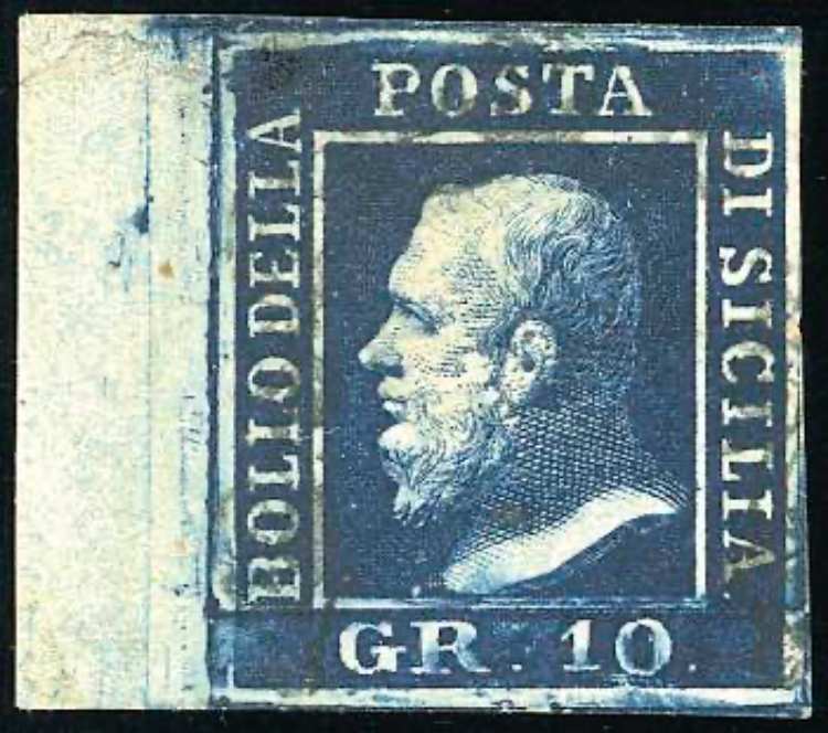 1859 - 10 grana azzurro cupo (12), ... 