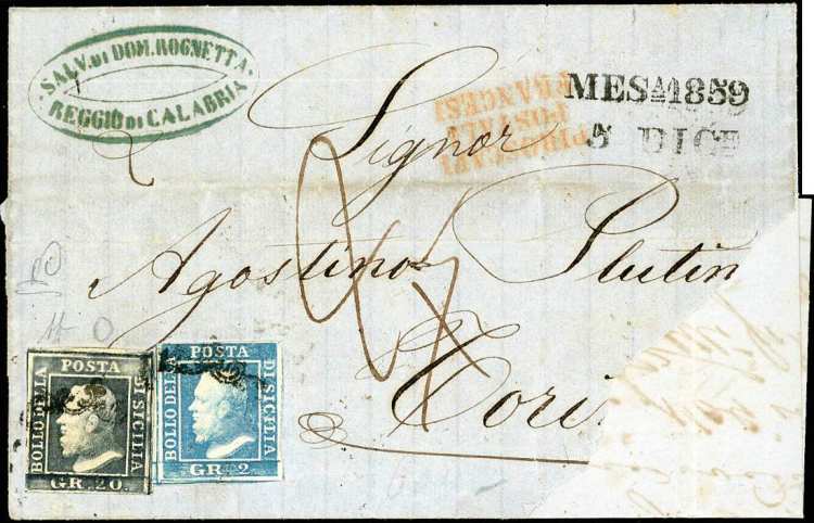 1859 - 20 grana grigio ardesia, 2 ... 