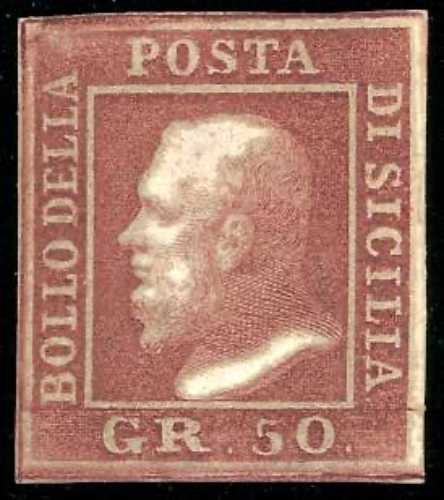 1859 - 50 grana lacca bruno, ... 