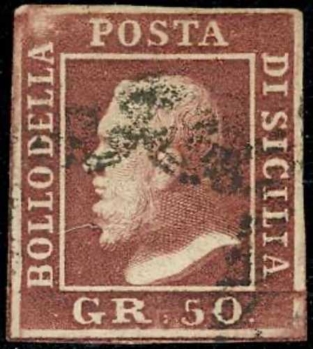 1859 - 50 grana lacca bruno (14), ... 