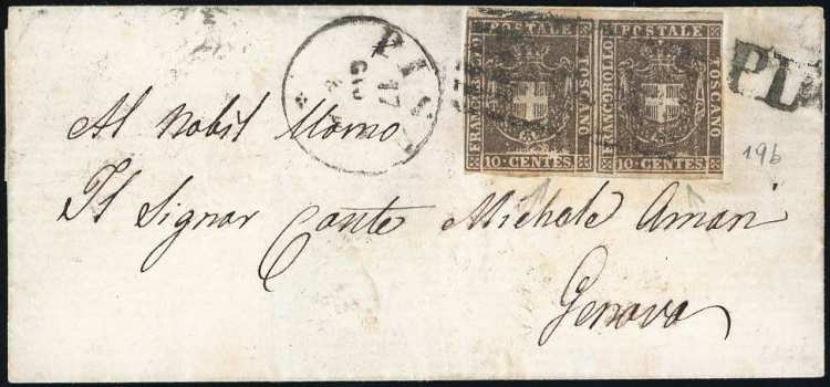1860 - 10 cent. bruno scuro ... 