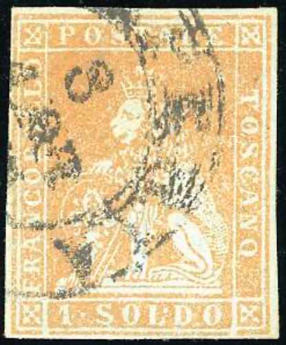 1851 - 1 soldo ocra su grigio (2), ... 