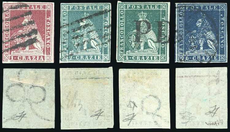 1851 - 1 crazia, 2 crazie, 4 ... 