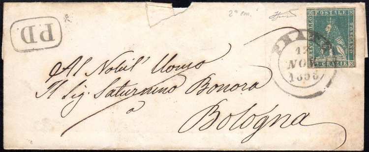 1858 - 2 crazie azzurro grigio ... 