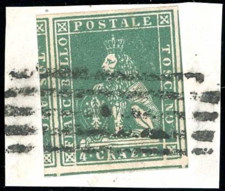 1857 - 4 crazie verde (14), usato ... 