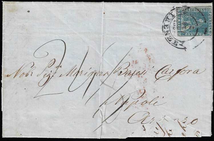 1859 - 6 crazie azzurro (15), ... 