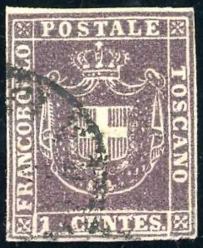 1860 - 1 cent. violetto scuro ... 