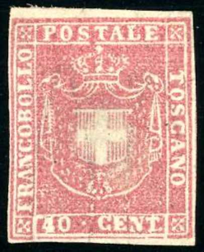 1860 - 40 cent. carminio rosa ... 