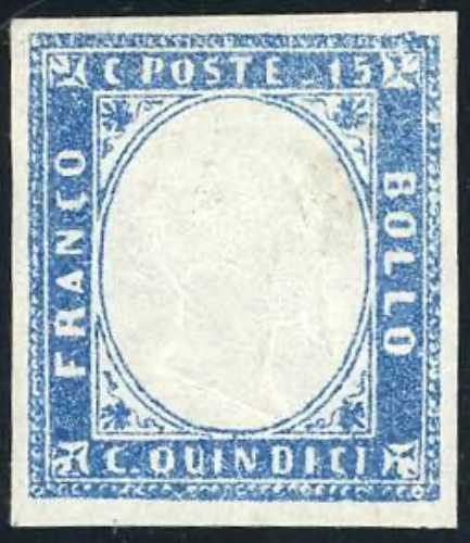 1863 - 15 cent. azzurro grigio ... 