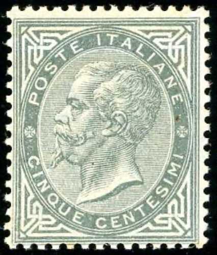 1863 - 5 cent. De La Rue, tiratura ... 