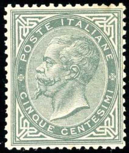 1865 - 5 cent. De La Rue, tiratura ... 