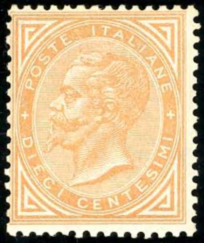 1866 - 10 cent. giallo ocra, De La ... 