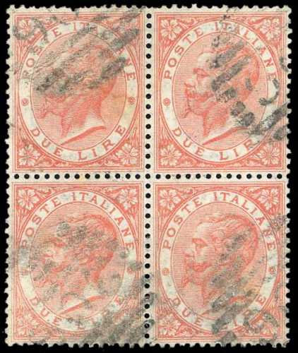 1863 - 2 lire De La Rue, tiratura ... 