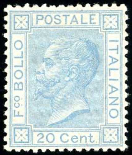 1867 - 20 cent. celeste chiaro, ... 