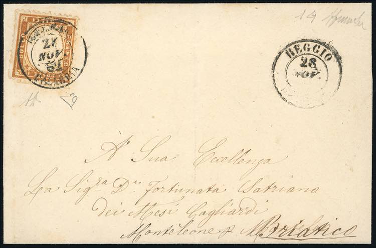 1862 - 10 cent. bistro arancio ... 