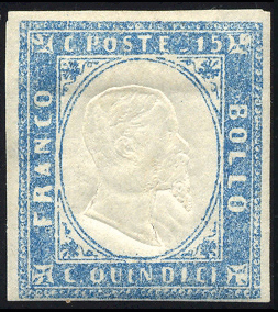 1863 - 15 cent. celeste latteo ... 