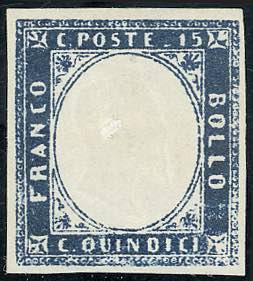 1863 - 15 cent. azzurro grigio ... 