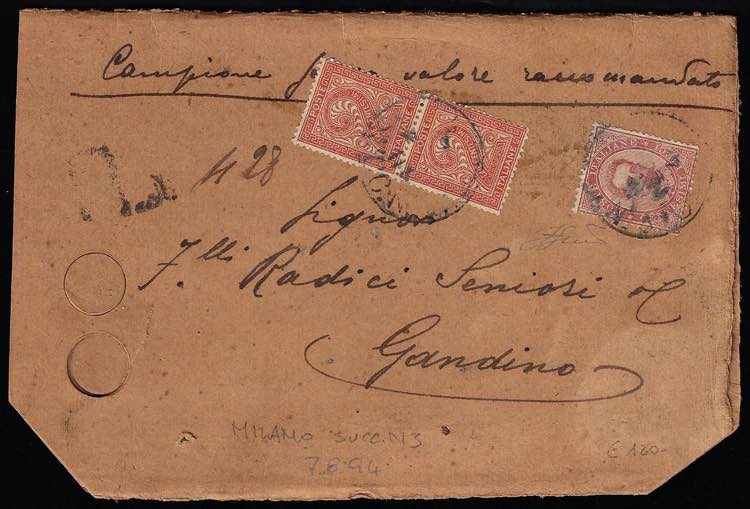 1894 - 2 cent. De La Rue, tiratura ... 