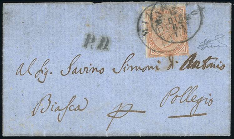 1863 - 10 cent. De La Rue, ... 