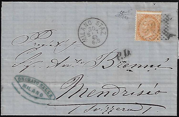 1869 - 10 cent. De La Rue, ... 