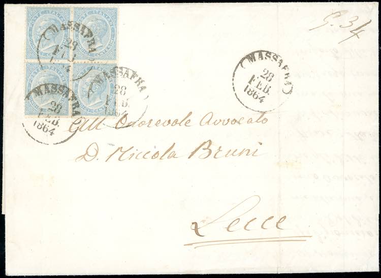 1864 - 15 cent. De La Rue (L18), ... 
