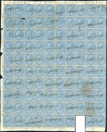 1877 - 10 cent. azzurro (27), ... 