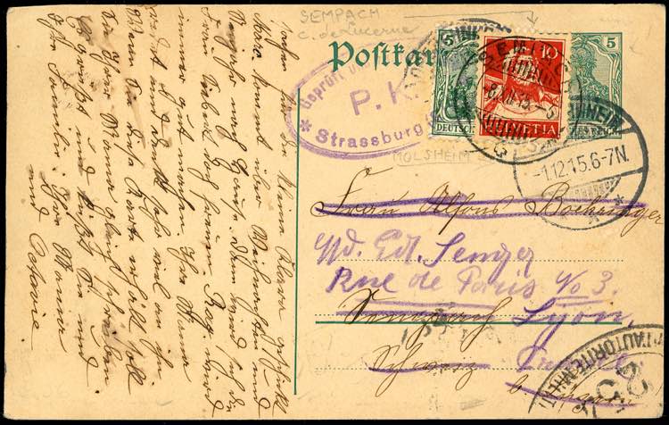 1915 - GERMANY/SWITZERLAND/FRANCE ... 