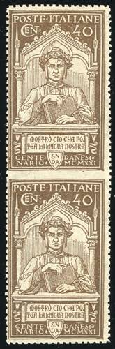 1921 - 40 cent. Dante, coppia ... 