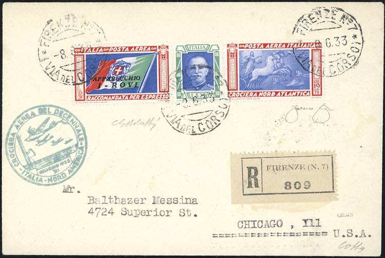 1933 - 5,25  19,75 lire Trittico ... 