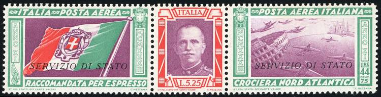 1933 - 5,25  44,75 lire Trittico ... 