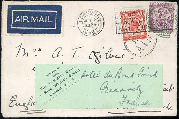 1929 - INDIA/GREAT BRITAIN/FRANCE ... 