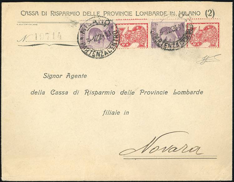 1924 - 50 cent. Singer, ... 