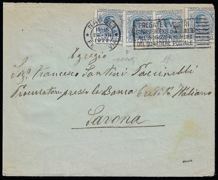 1922 - 10 cent. marca da bollo ... 