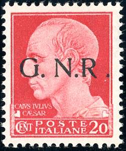 1945 - 20 cent. soprastampa G.N.R. ... 
