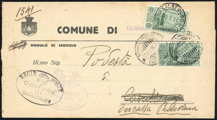1931 - ITALY - Redirected with ... 