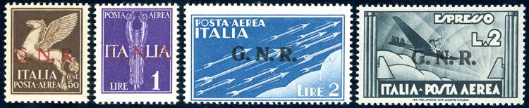 1944 - Soprastampati G.N.R.,  ... 