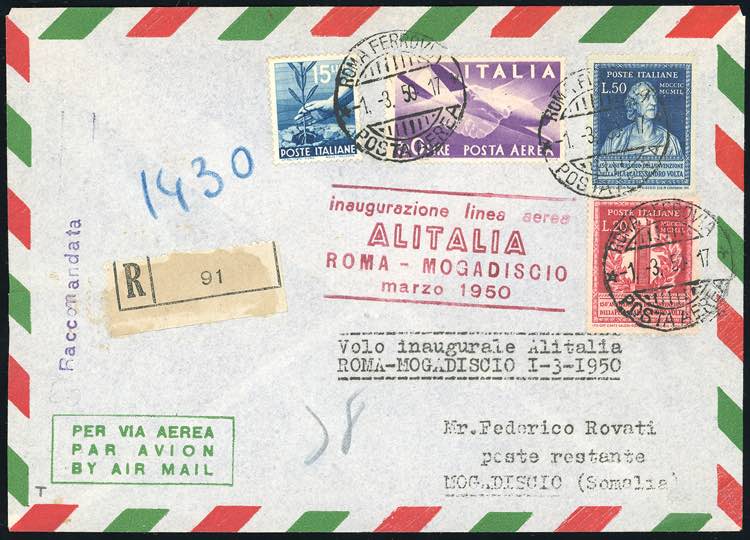 1950 - 50 lire posta aerea ... 