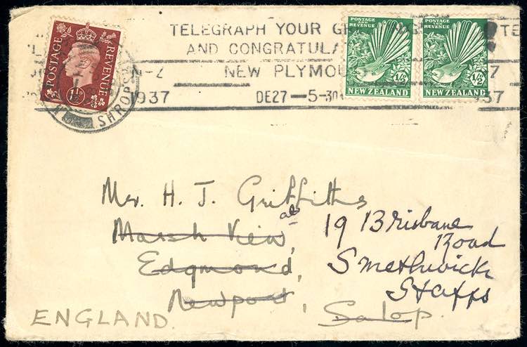 1937 - NEW ZELAND/GREAT BRITAIN - ... 