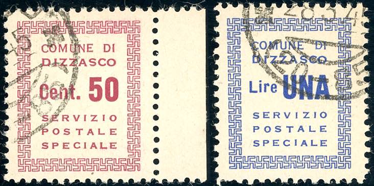 DIZZASCO 1944 - 50 cent. e 1 lira ... 