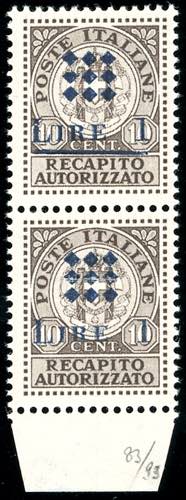 GIUDIZZOLO 1945 - 1 lira su 10 ... 