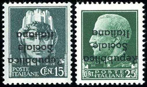 TERAMO 1944 - 15 cent. e 25 cent. ... 