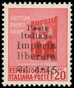 IMPERIA 1945 - 20 cent. Monumenti ... 