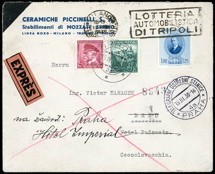 1938 - ITALY/CZECHOSLOVAKIA - ... 