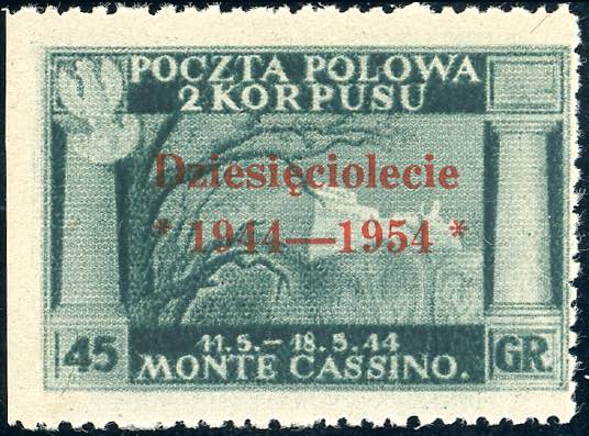 GOV. POLACCO DI LONDRA 1954 - 45 ... 