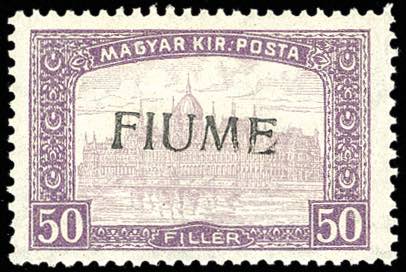 FIUME 1918 - 50 f., soprastampa a ... 