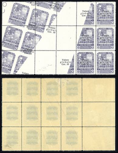 FIUME 1920 - 10 c. Valore globale, ... 