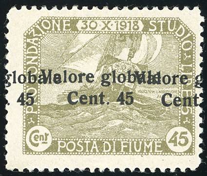 FIUME 1920 - 45 cent. su 45 cent. ... 